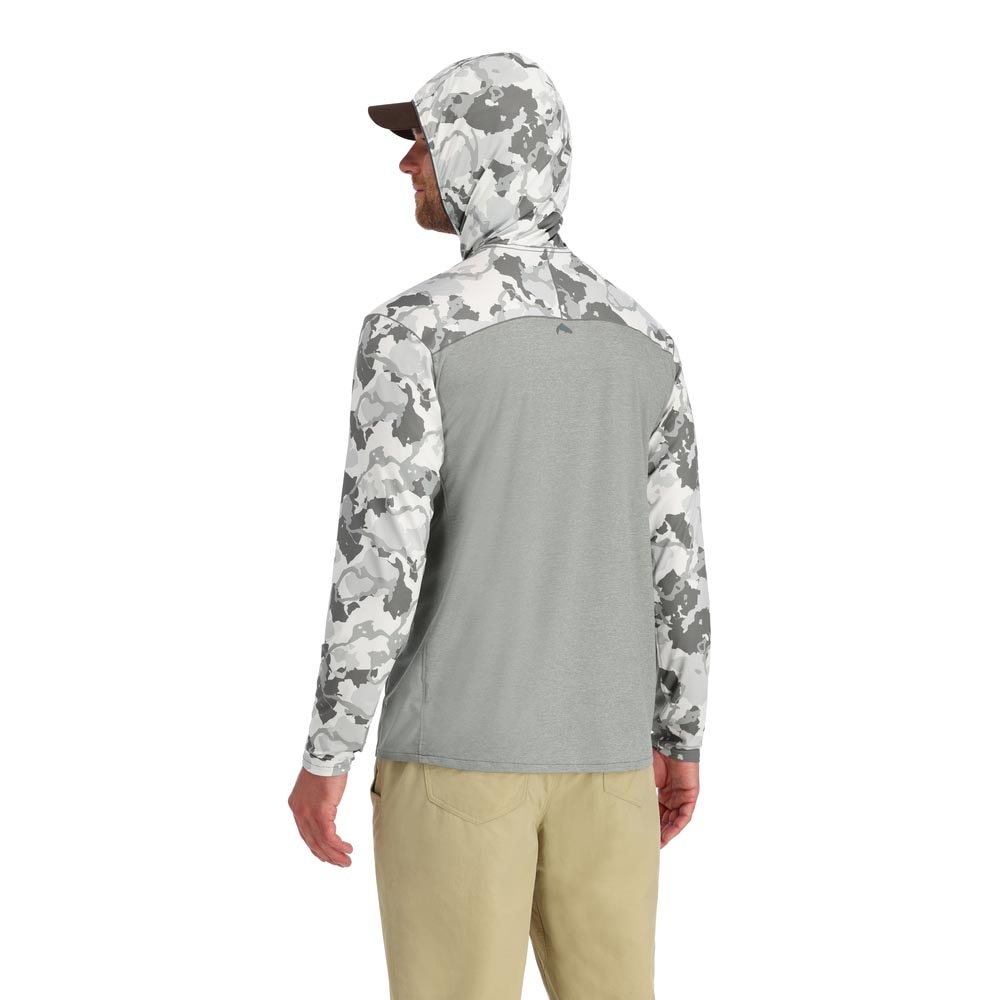 Simms BugStopper SolarFlex Hoody Men's in Cinder and Regiment Camo Cinder